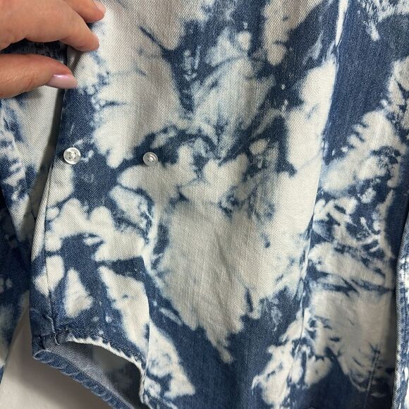 WEAR CISCO The Crop Shirt Denim / Cloud Tie Dye Long Sleeve Size M/L - Picture 6 of 11